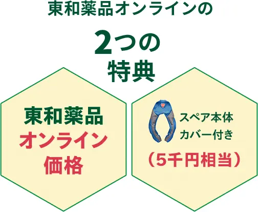 東和薬品オンラインだけの３つの特典東和オンライン特別価格10％値引きスペア本体カバー付き（5千円相当）30日間返品補償